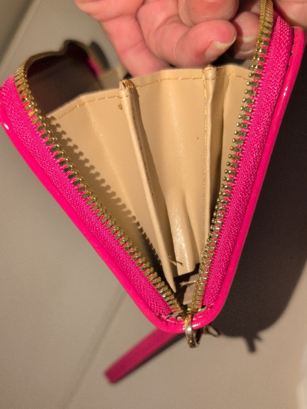 Hot Pink Patent Leather Top-Handle Bag with Wristlet And Crossbody Strap - Picture 15 of 16